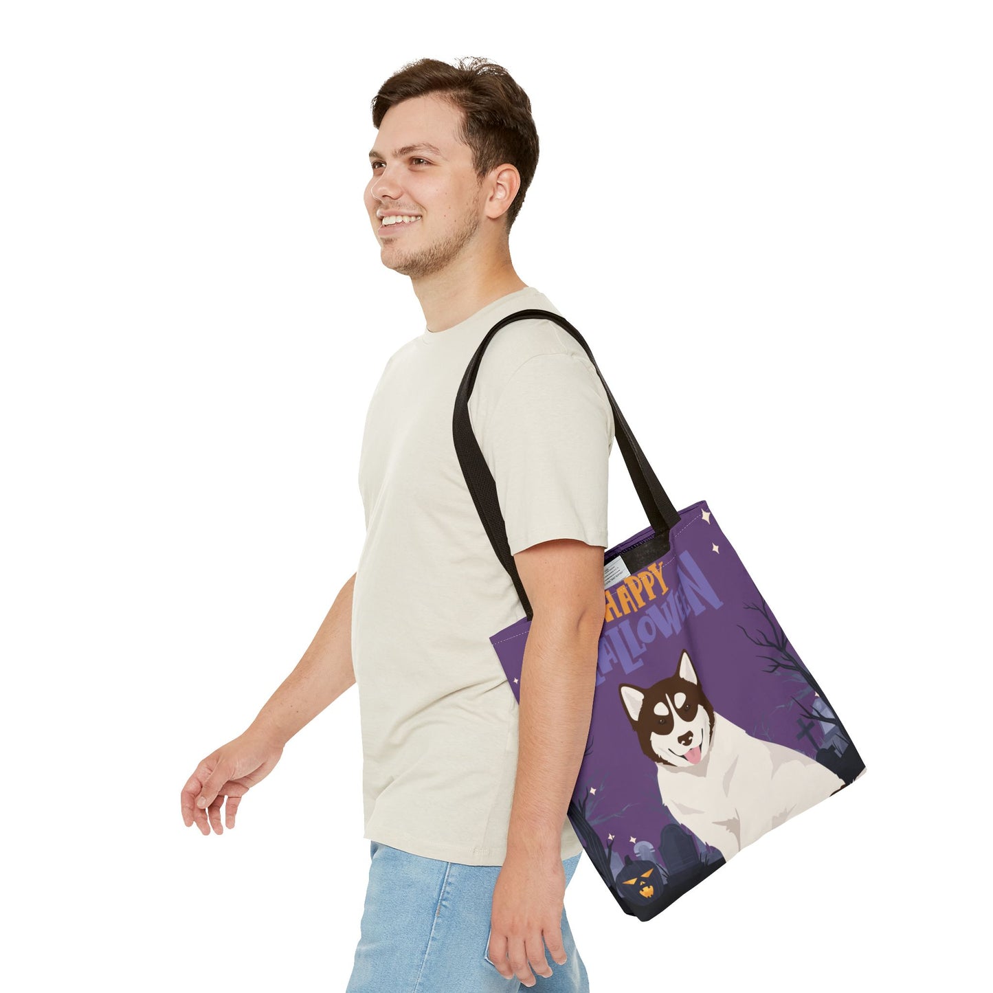 Canadian Inuit Dog Dog Happy Halloween Tote Bag 16x16