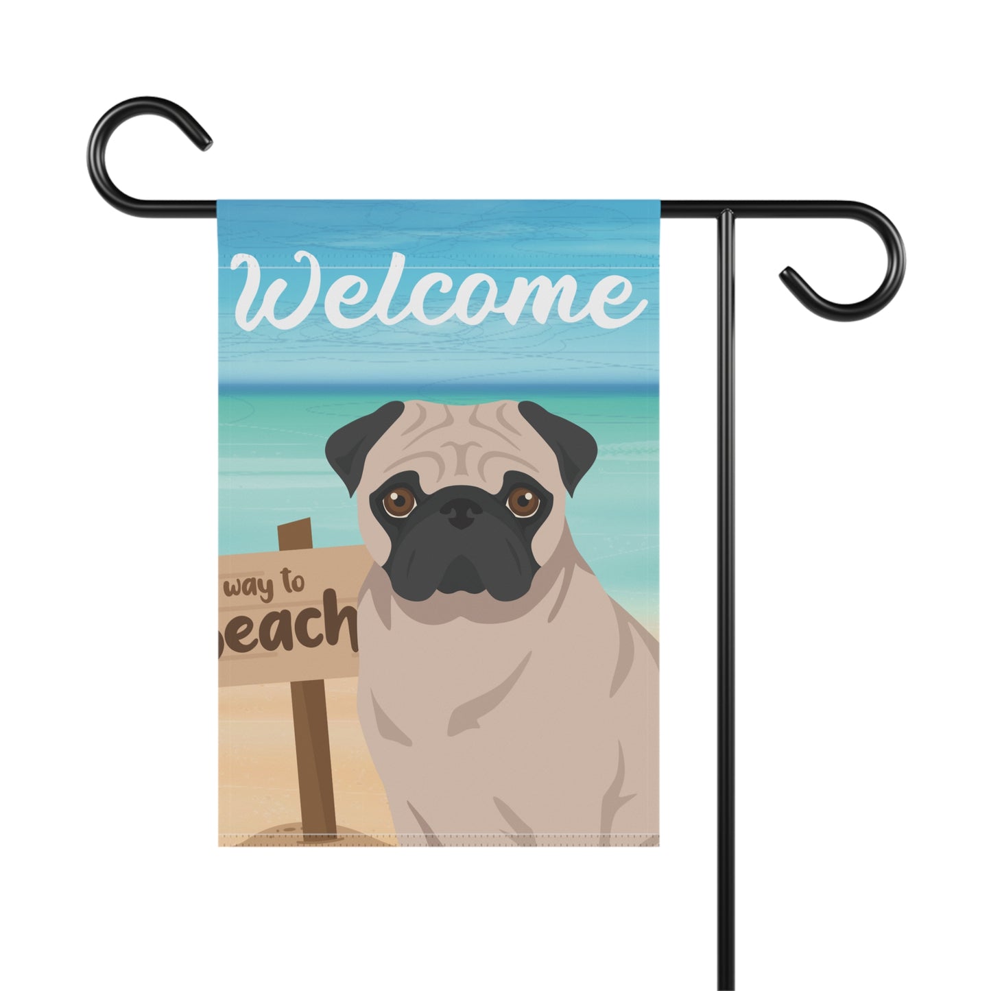 Pug Dog Garden Flag