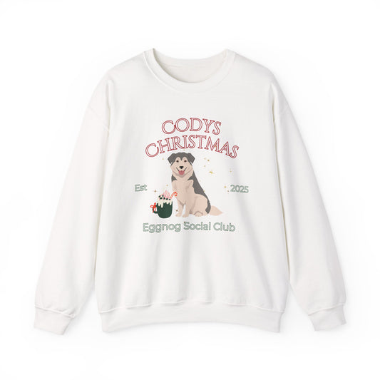 Aidi Dog Christmas Social Club Unisex Heavy Blend Crewneck Sweatshirt Custom Name