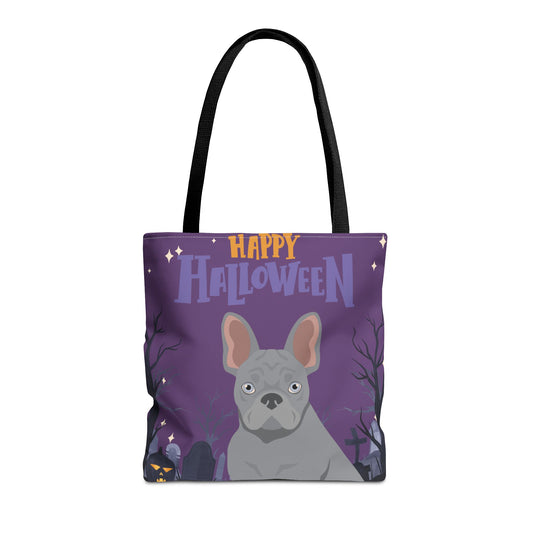 French Bulldog Dog Happy Halloween Tote Bag 16x16