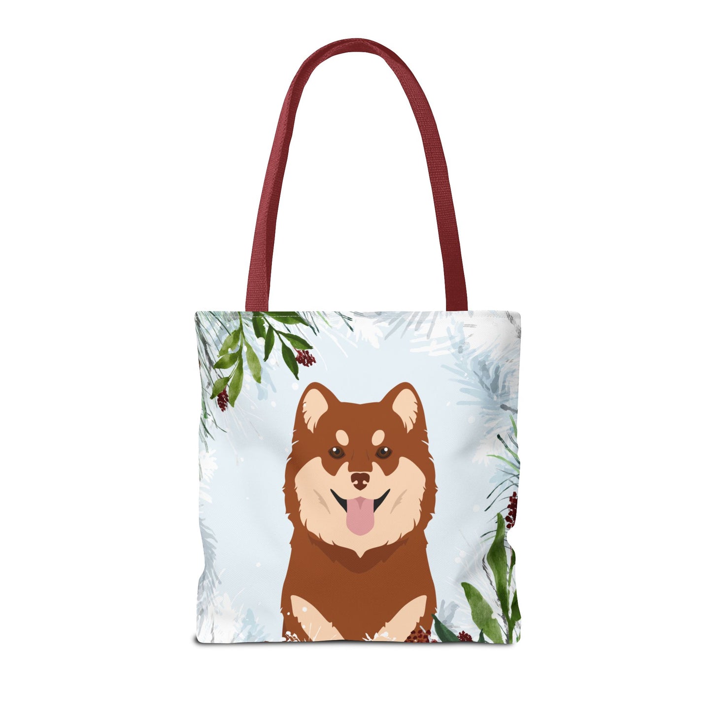 Finnish Lapphund Dog Christmas Holiday Tote Bag 16x16