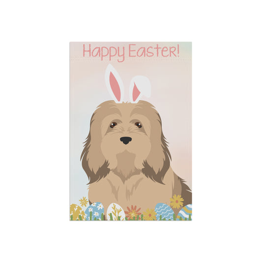 Havanese Dog Happy Easter Garden Flag