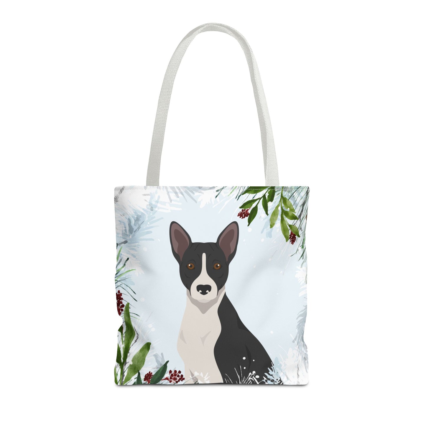 Basenji Dog Christmas Holiday Tote Bag 16x16