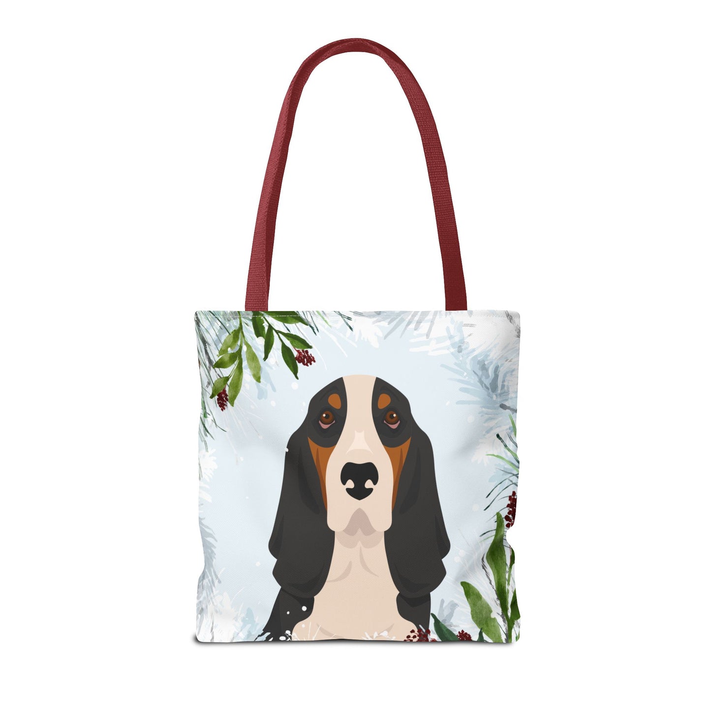 Basset Hound Dog Christmas Holiday Tote Bag 16x16