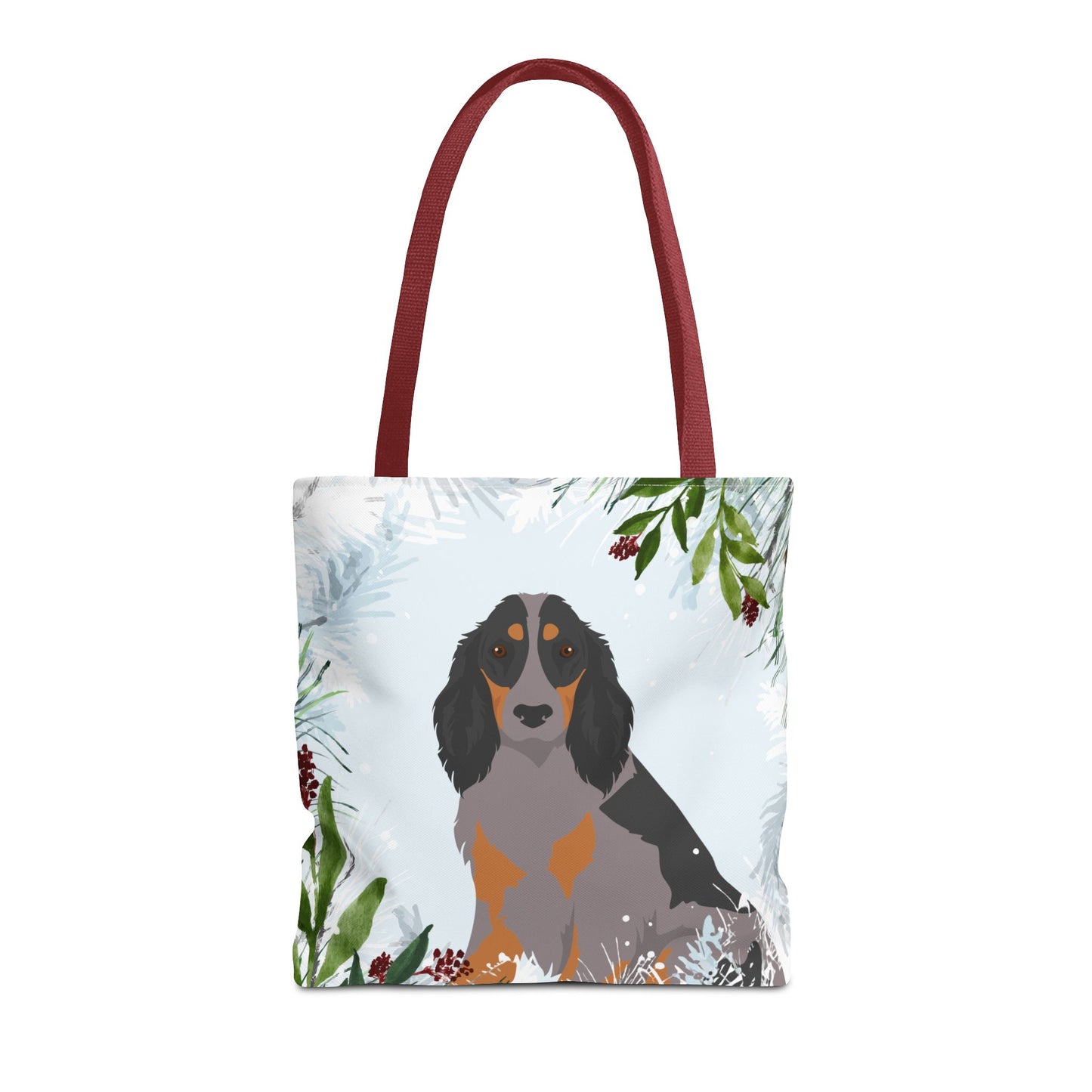 Picardy Spaniel Dog Christmas Holiday Tote Bag 16x16