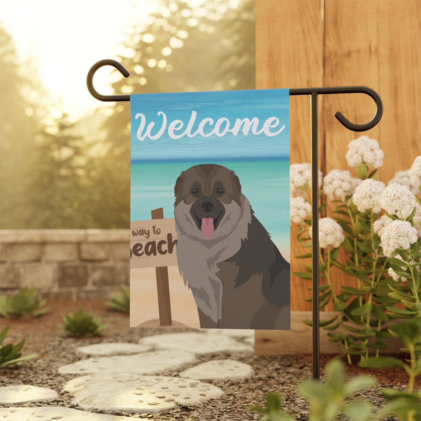 Caucasian Shepherd Dog Garden Flag