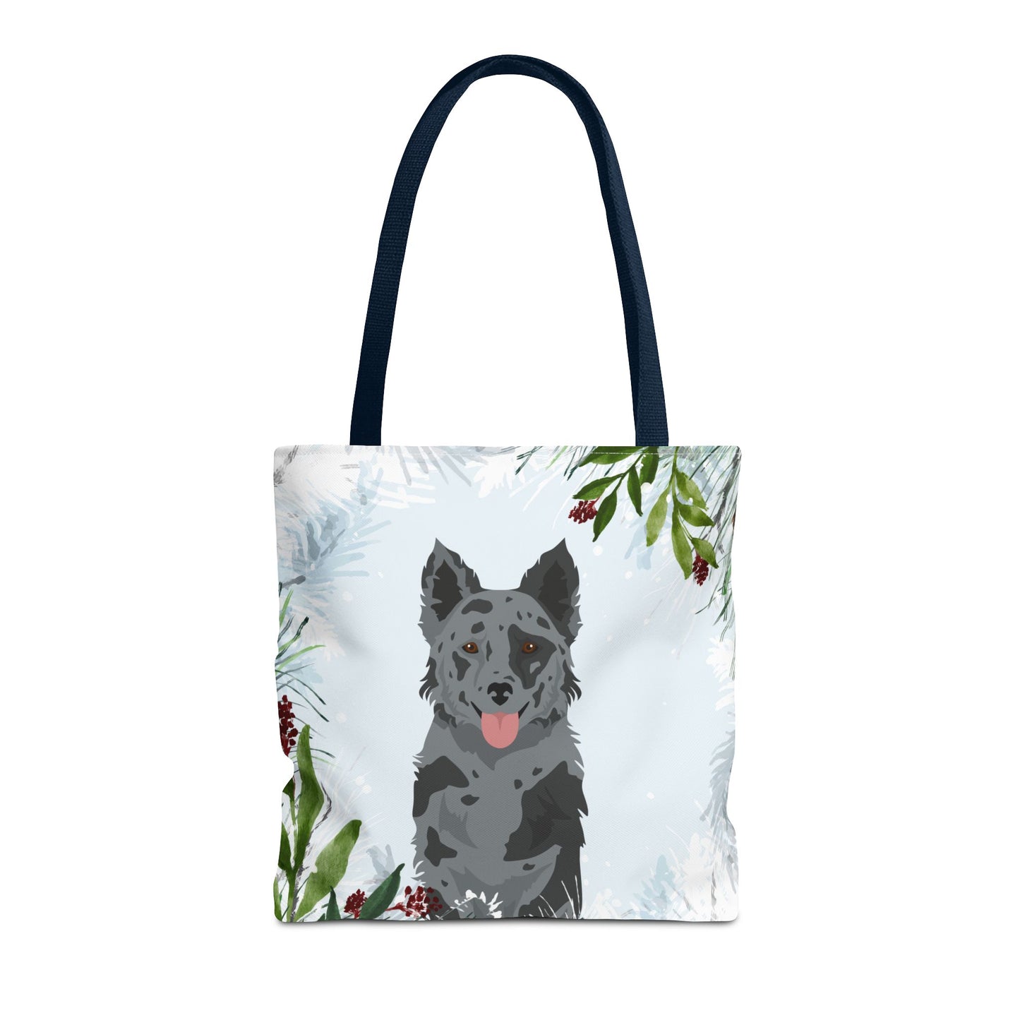 Mudi Dog Christmas Holiday Tote Bag 16x16