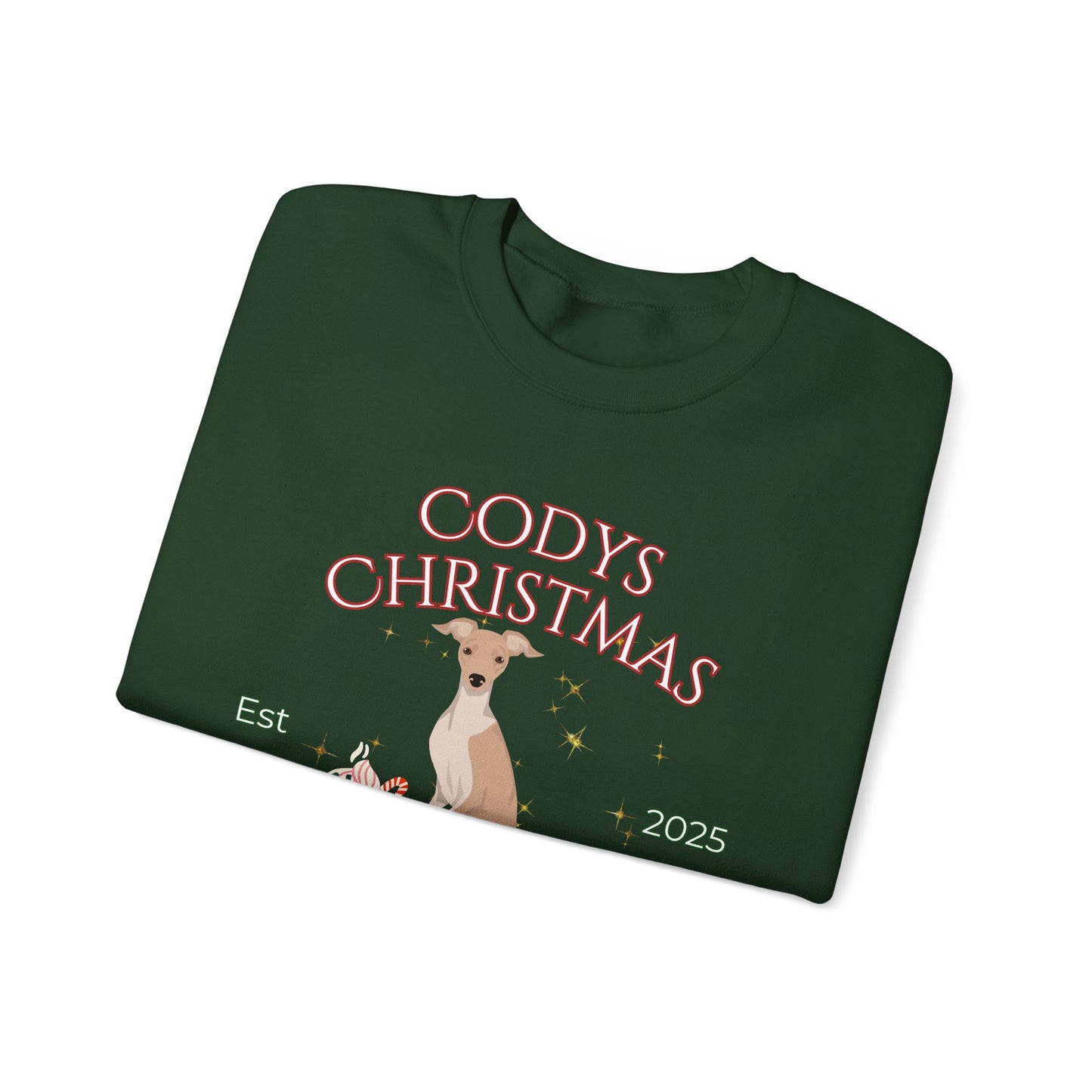 Italian Greyhound Dog Christmas Social Club Unisex Heavy Blend Crewneck Sweatshirt Custom Name