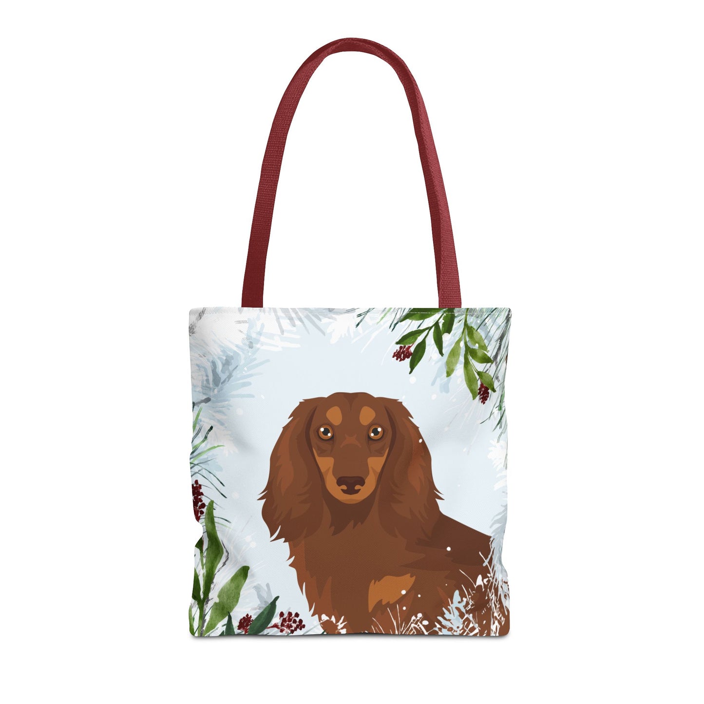 Dachshund Dog Christmas Holiday Tote Bag 16x16