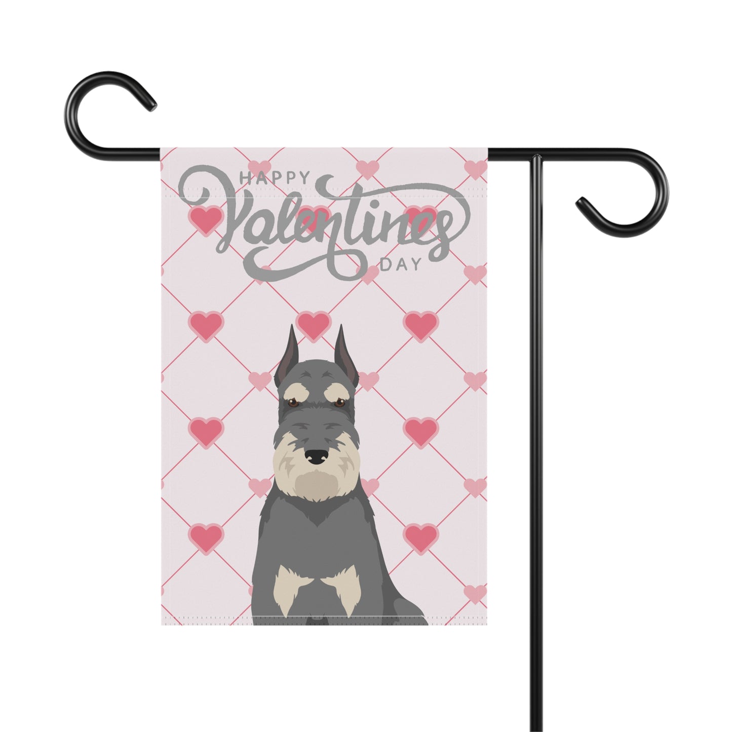 Schnauzer Dog Valentines Day Garden Flag