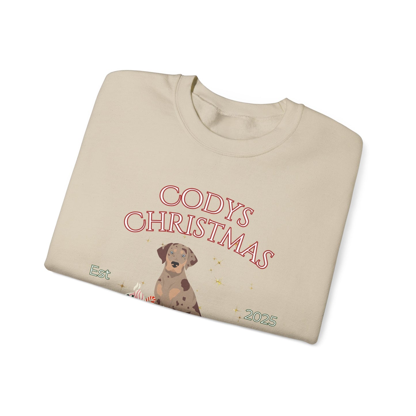 Catahoula Leopard Dog Christmas Social Club Unisex Heavy Blend Crewneck Sweatshirt Custom Name