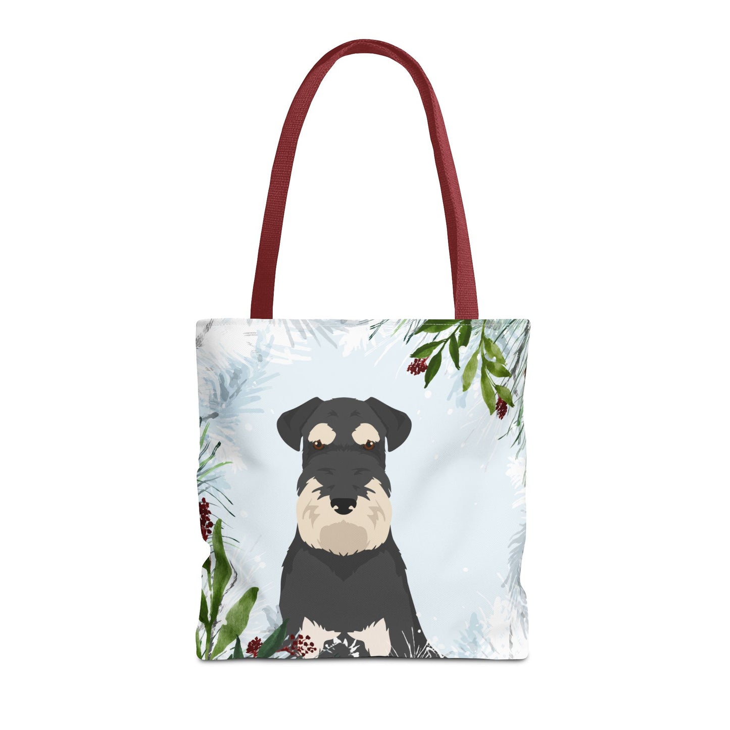 Schnauzer Dog Christmas Holiday Tote Bag 16x16