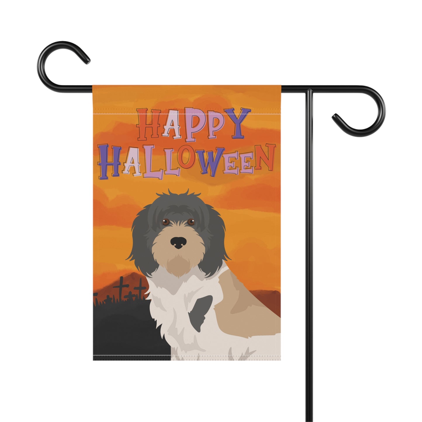 Grand Basset Griffon Vendeen Dog Halloween Garden Flag