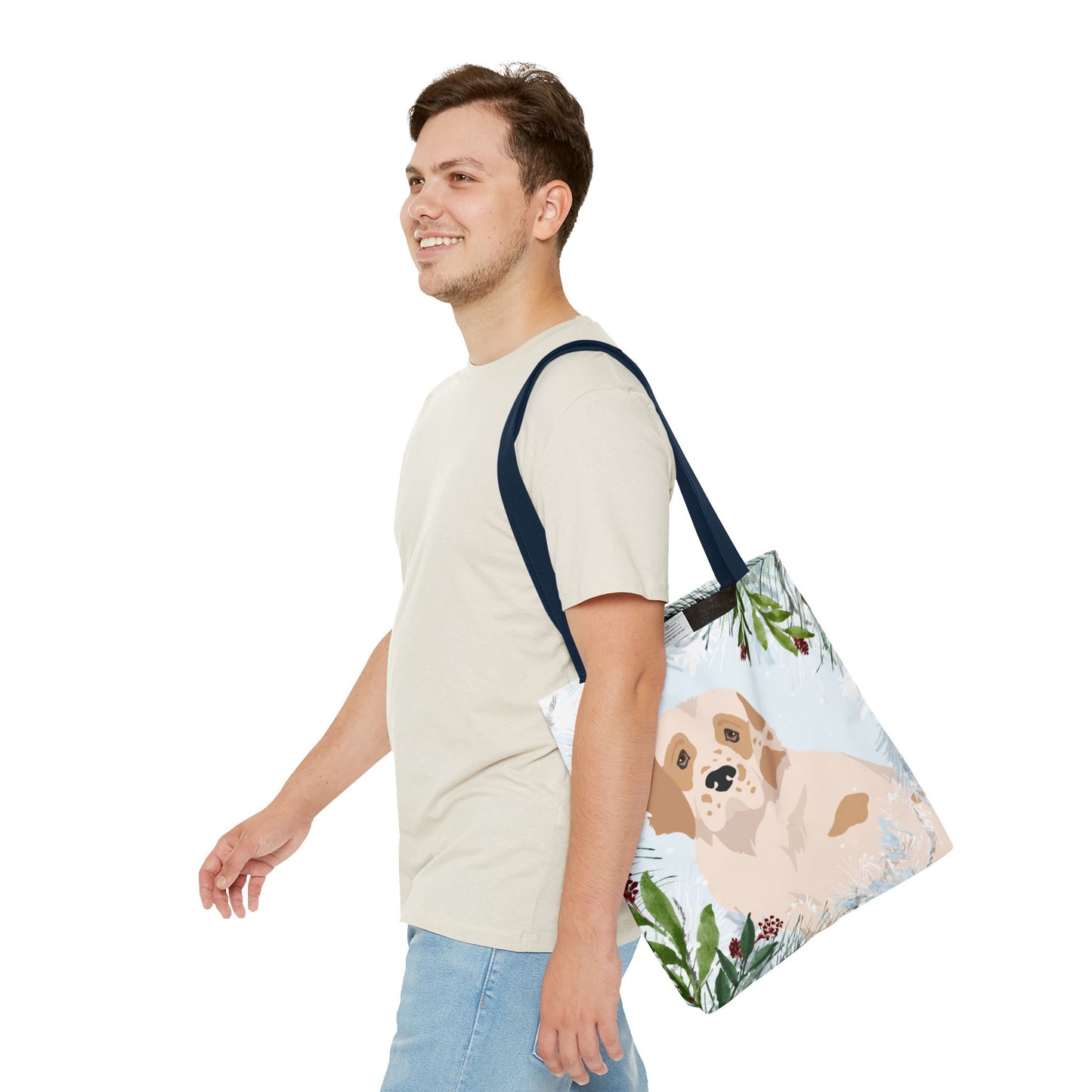 Clumber Spaniel Dog Christmas Holiday Tote Bag 16x16