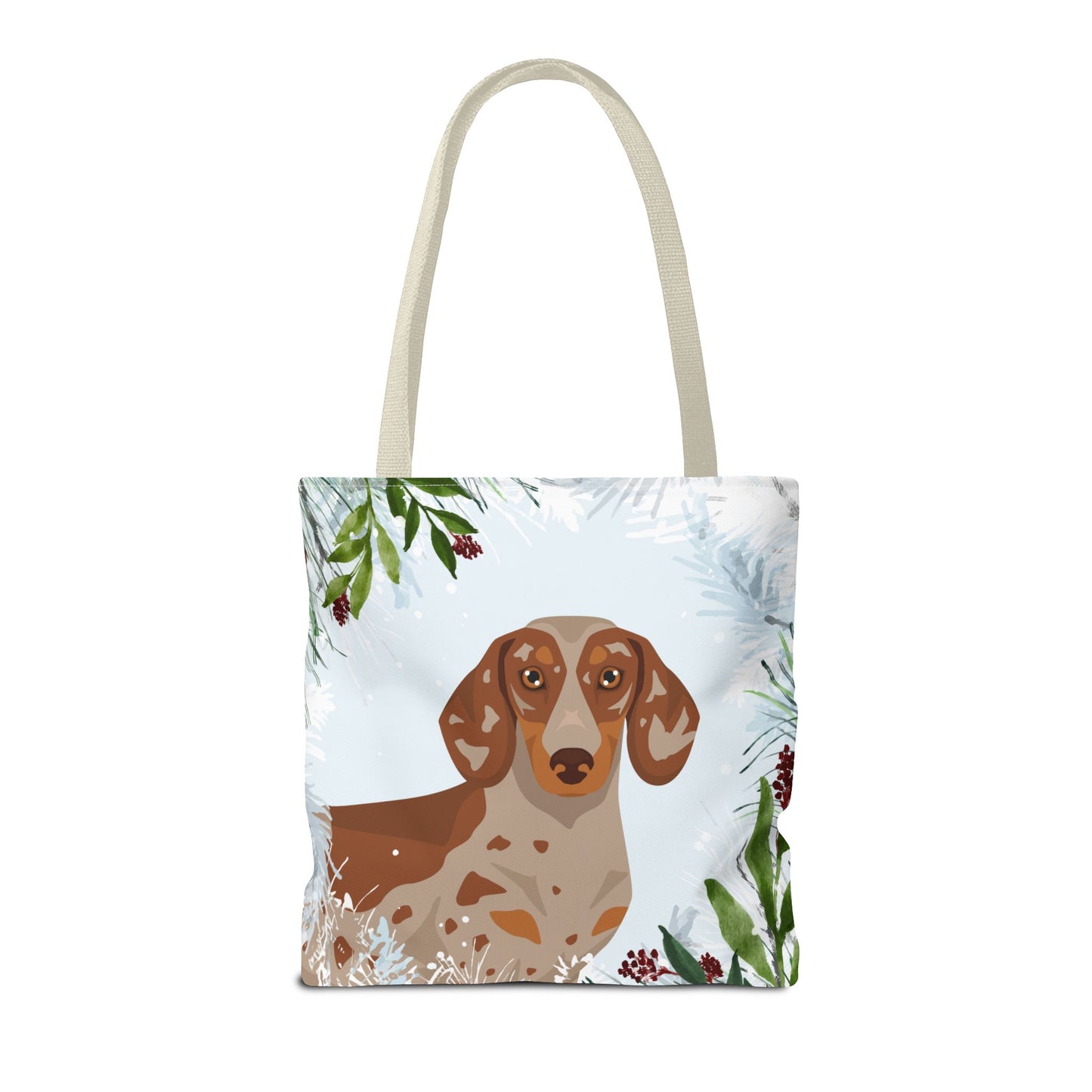 Dachshund Dog Christmas Holiday Tote Bag 16x16