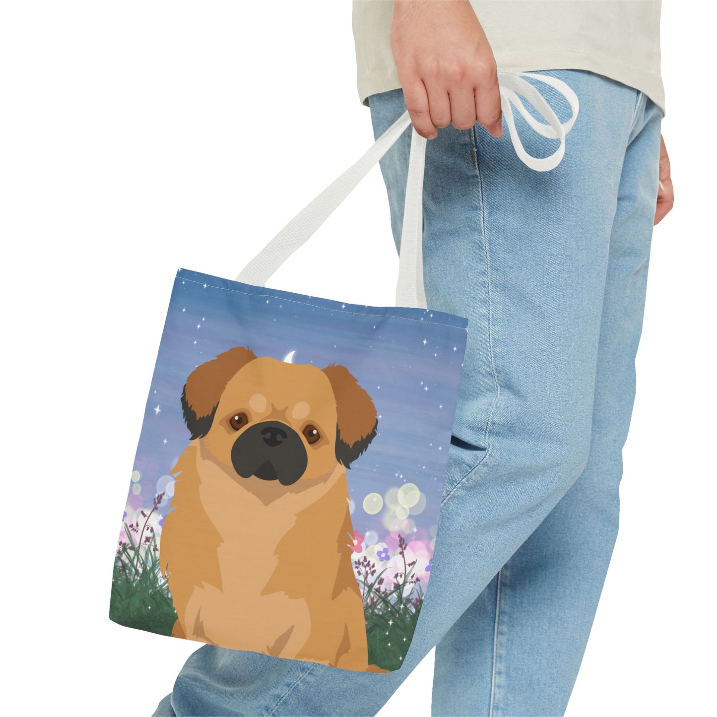 Tibetan Spaniel Dog Tote Bag 13x13