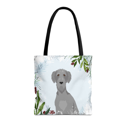 Scottish Deerhound Dog Christmas Holiday Tote Bag 16x16