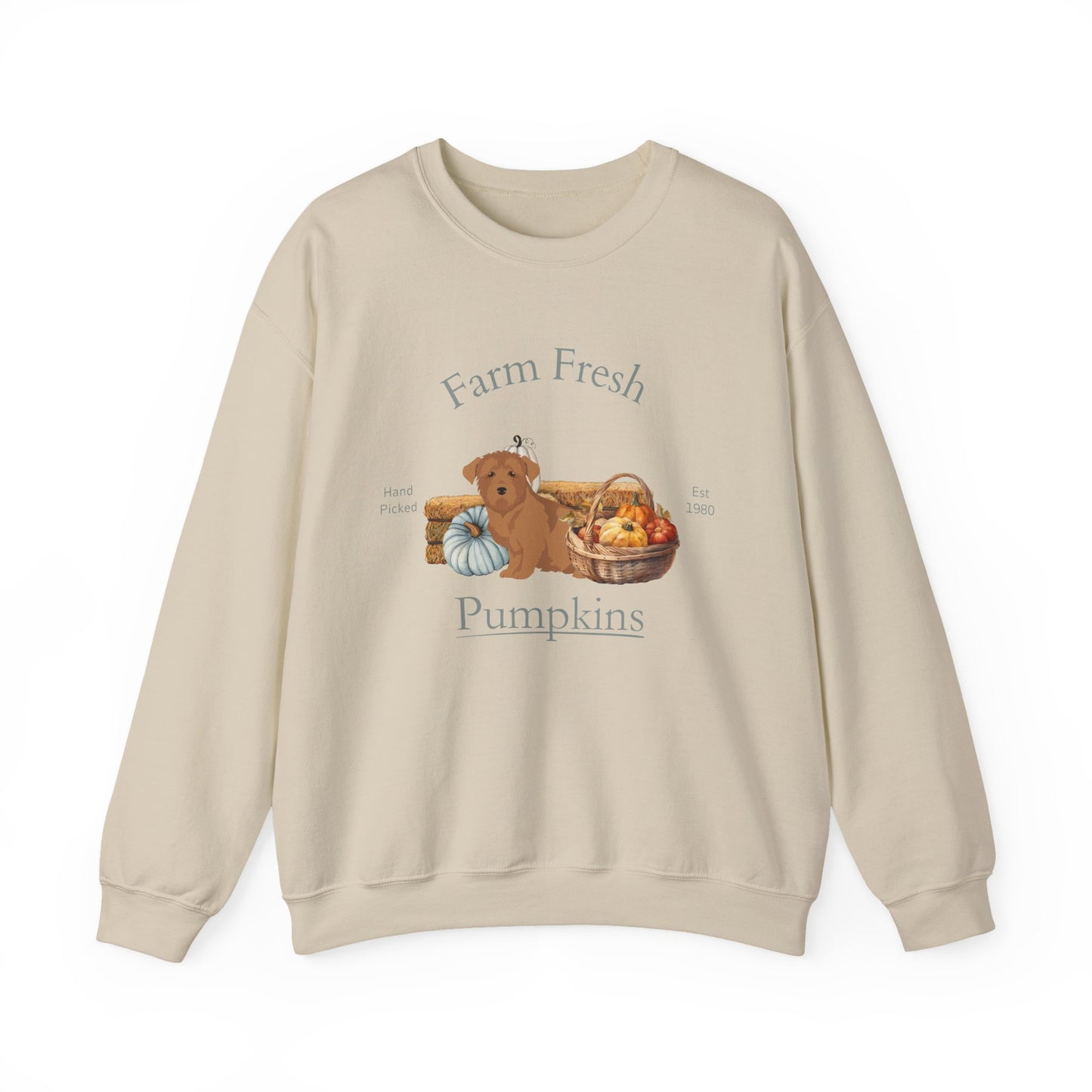 Glen Of Imaal Dog Fall Farm Fresh Unisex Heavy Blend Crewneck Sweatshirt