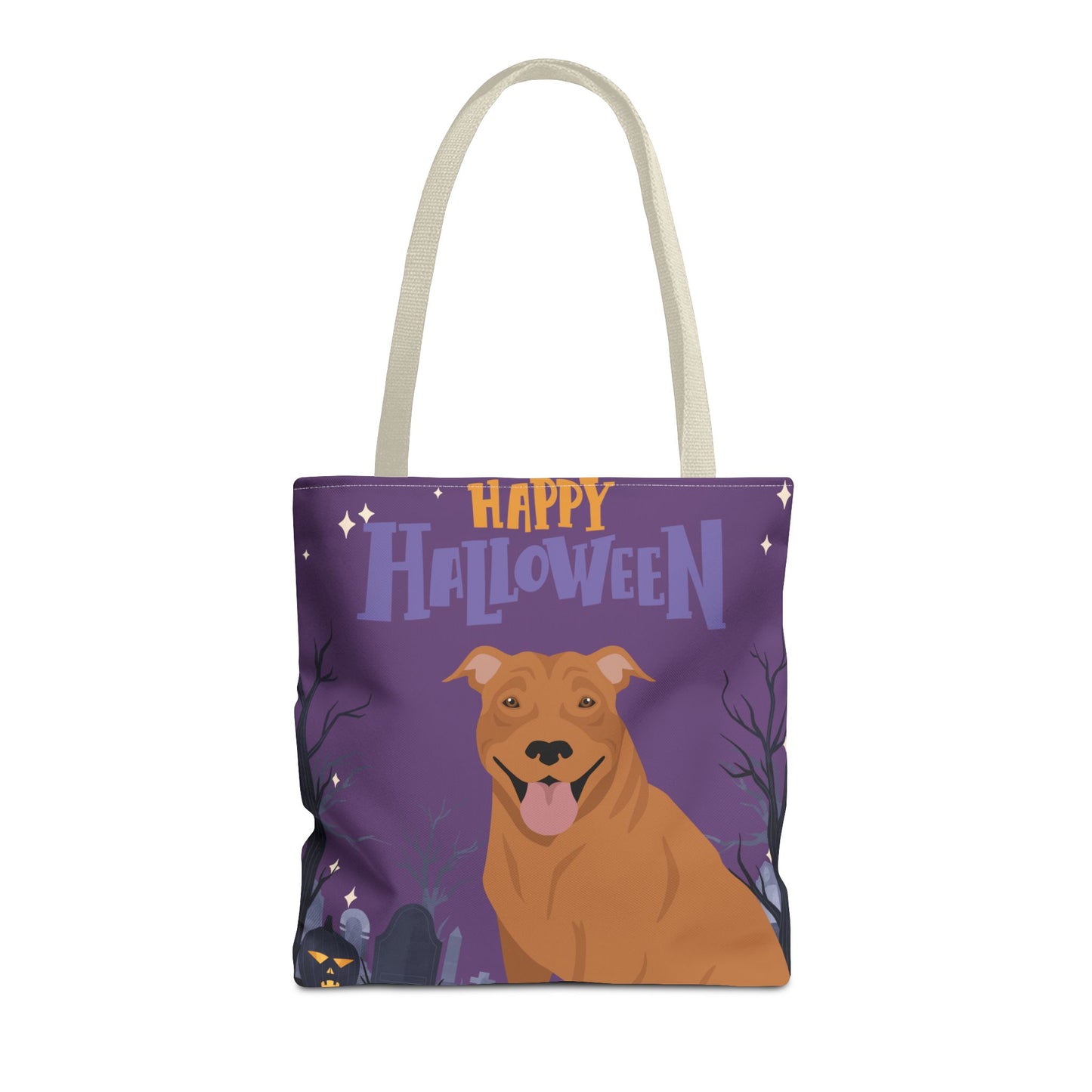 Pit Bull Dog Happy Halloween Tote Bag 16x16