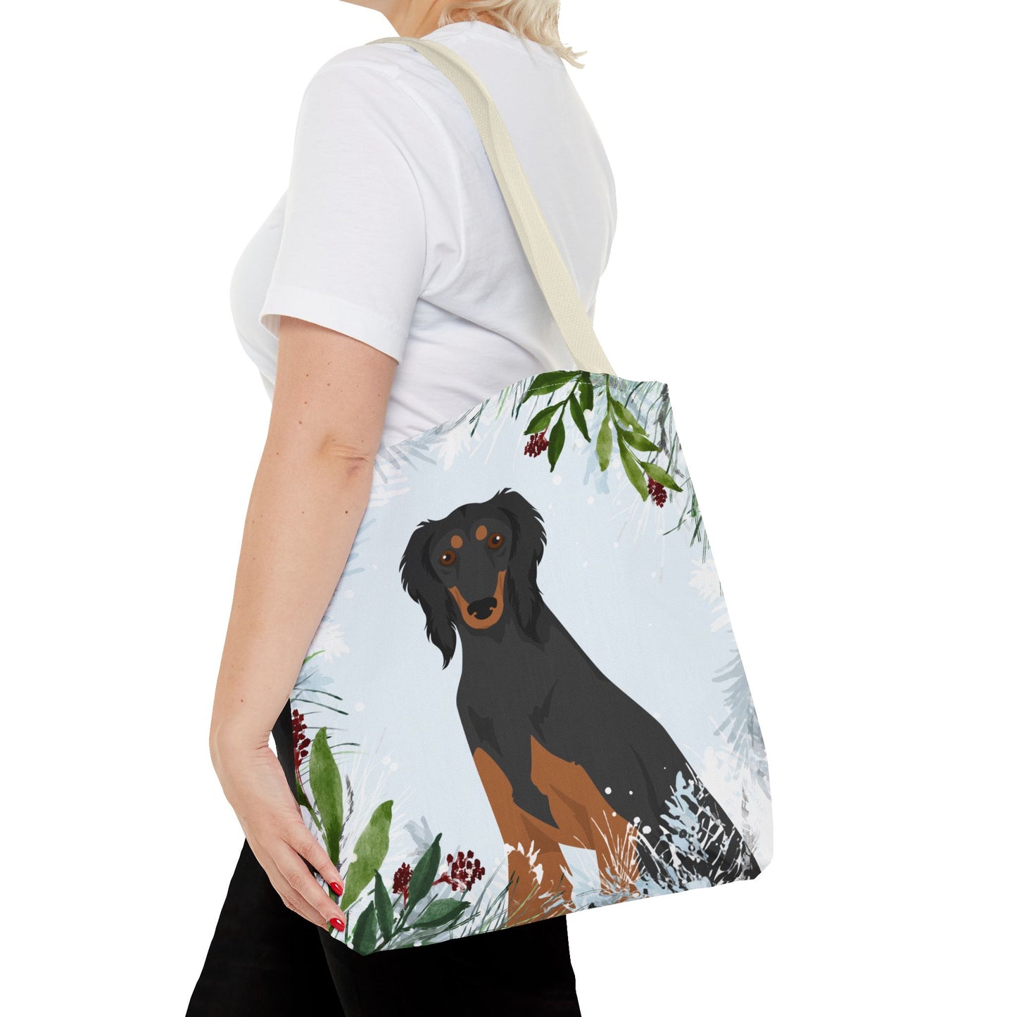 Saluki Dog Christmas Holiday Tote Bag 16x16