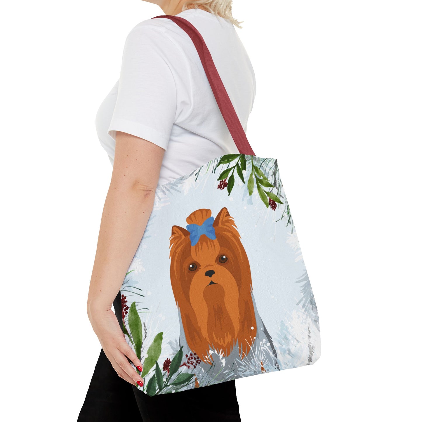 Yorkshire Terrier Dog Christmas Holiday Tote Bag 16x16