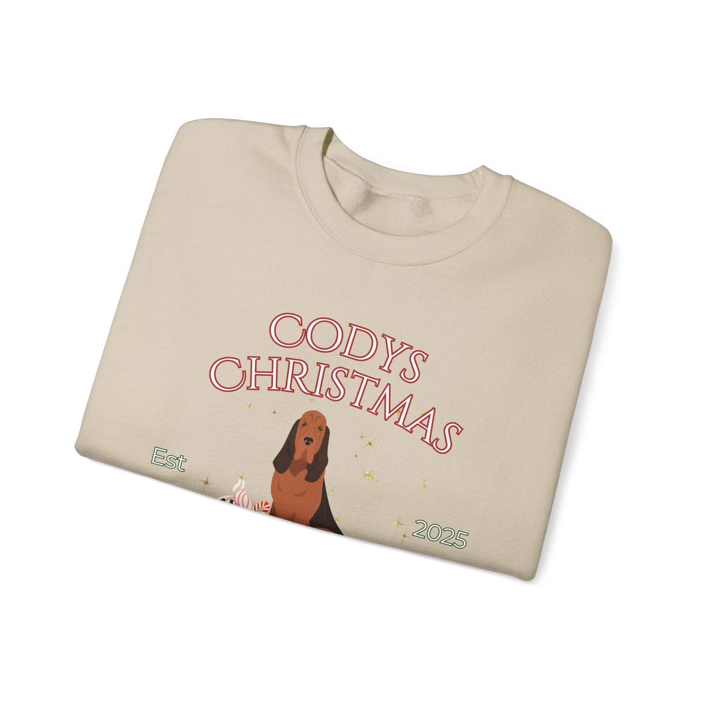Bloodhound Dog Christmas Social Club Unisex Heavy Blend Crewneck Sweatshirt Custom Name