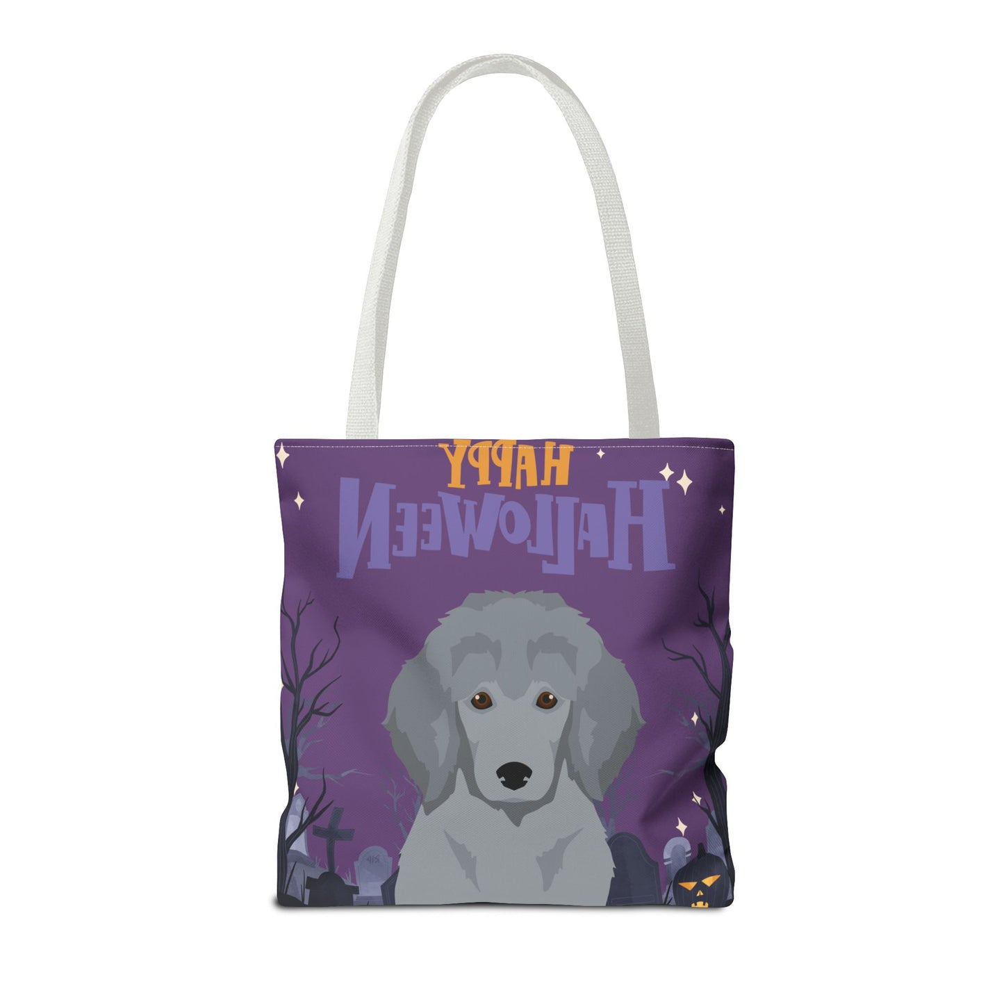 Poodle Dog Happy Halloween Tote Bag 16x16