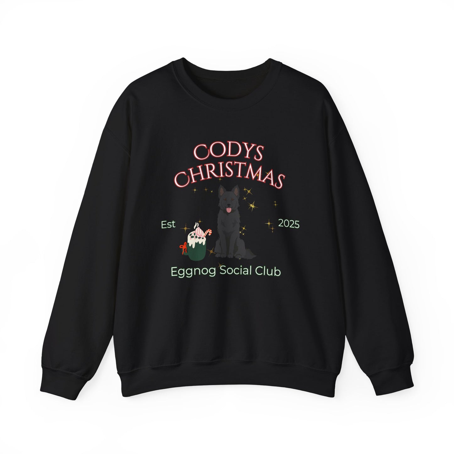 Mudi Dog Christmas Social Club Unisex Heavy Blend Crewneck Sweatshirt Custom Name