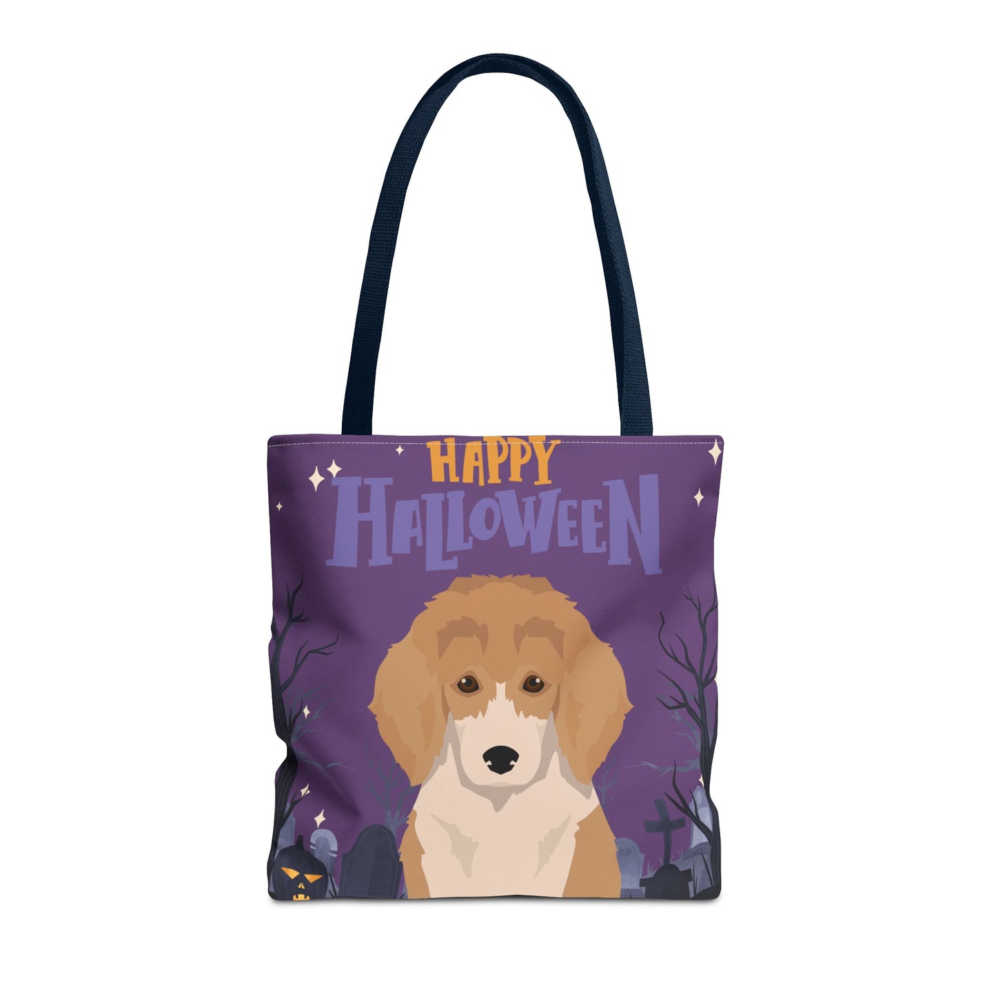 Poodle Dog Happy Halloween Tote Bag 16x16