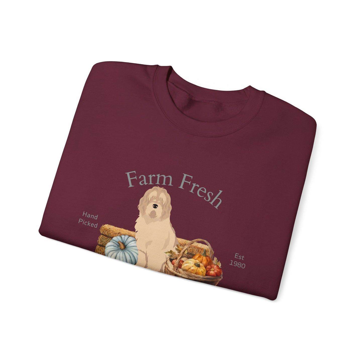 Otterhound Dog Fall Farm Fresh Unisex Heavy Blend Crewneck Sweatshirt