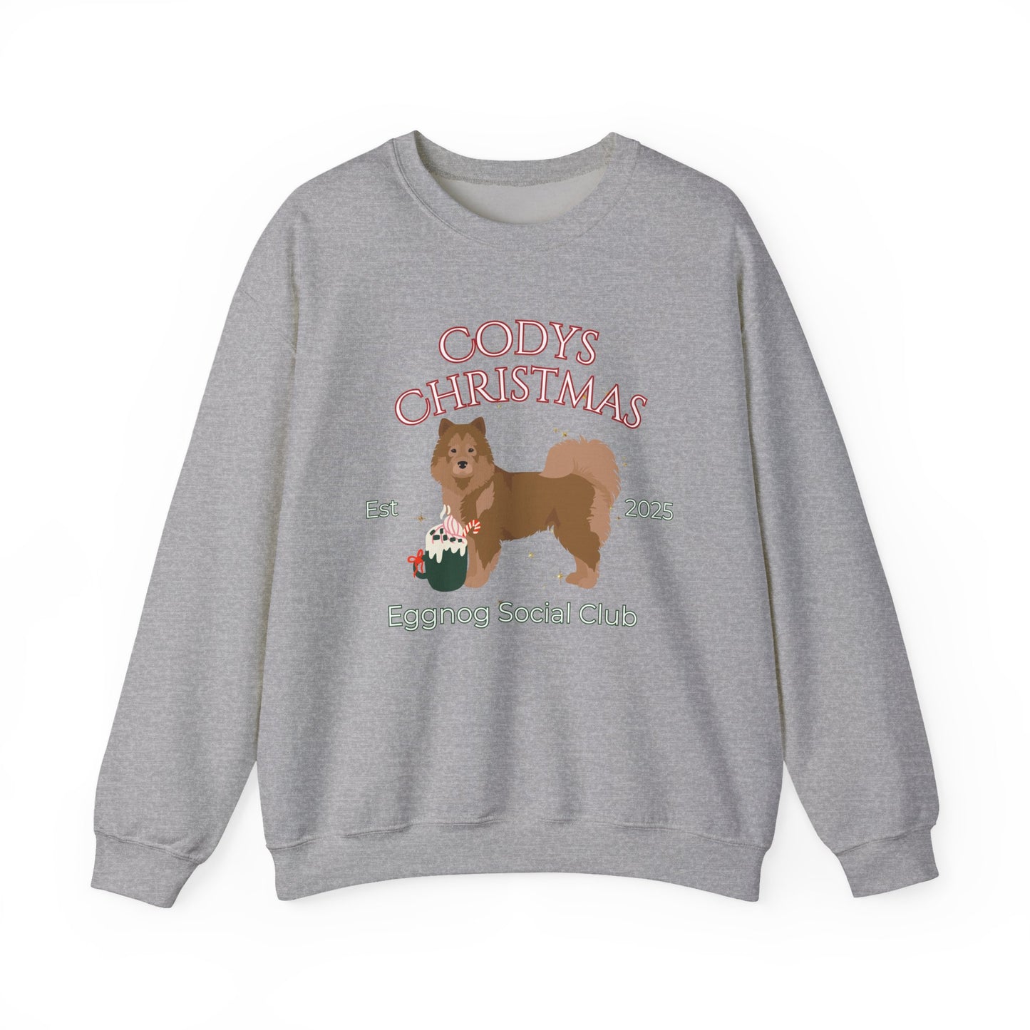 Eurasier Dog Christmas Social Club Unisex Heavy Blend Crewneck Sweatshirt Custom Name