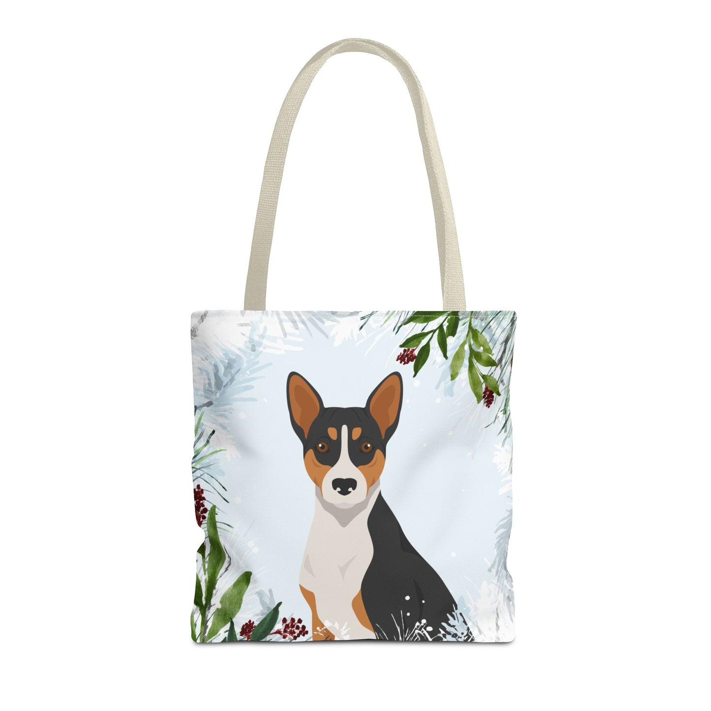 Basenji Dog Christmas Holiday Tote Bag 16x16