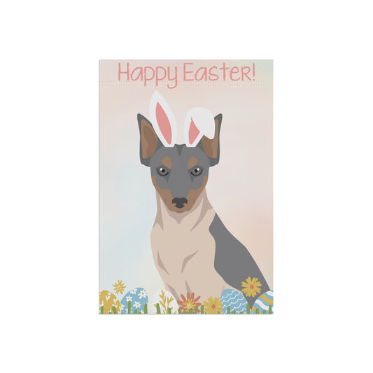 Brazilian Terrier Dog Happy Easter Garden Flag