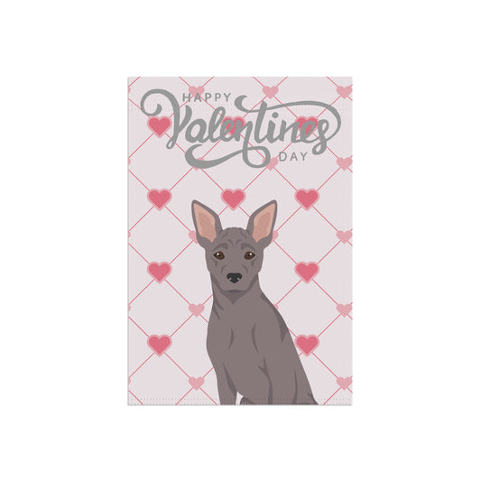 American Hairless Terrier Dog Valentines Day Garden Flag