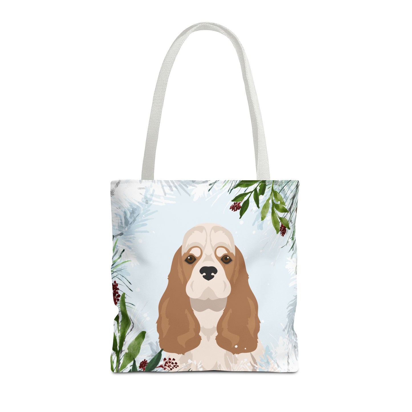 Cocker Spaniel Dog Christmas Holiday Tote Bag 16x16