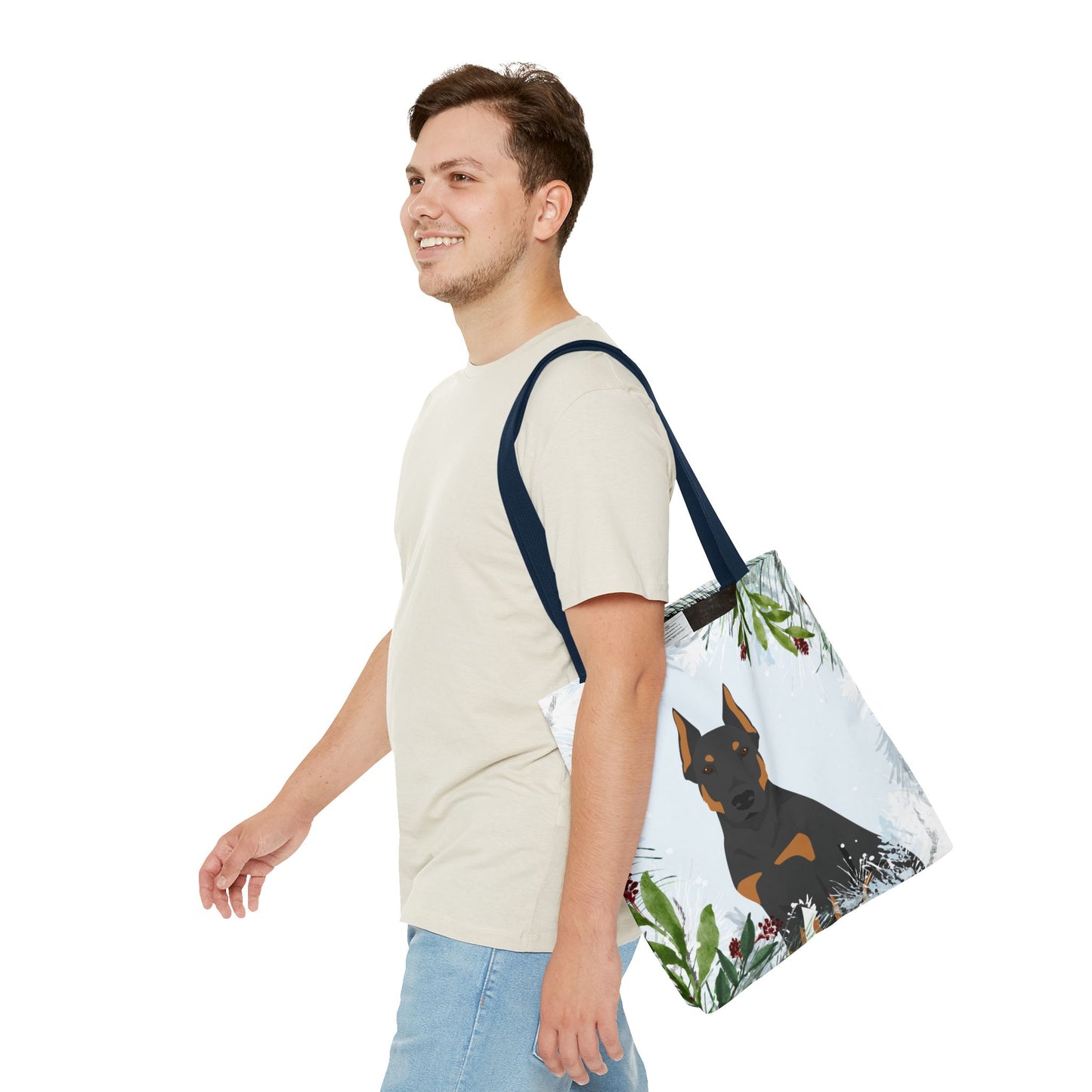 Beauceron Dog Christmas Holiday Tote Bag 16x16