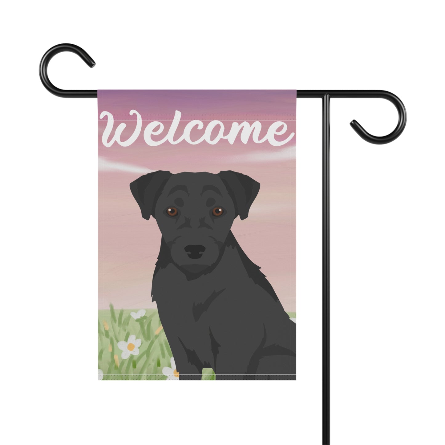 Patterdale Dog Welcome Garden Flag