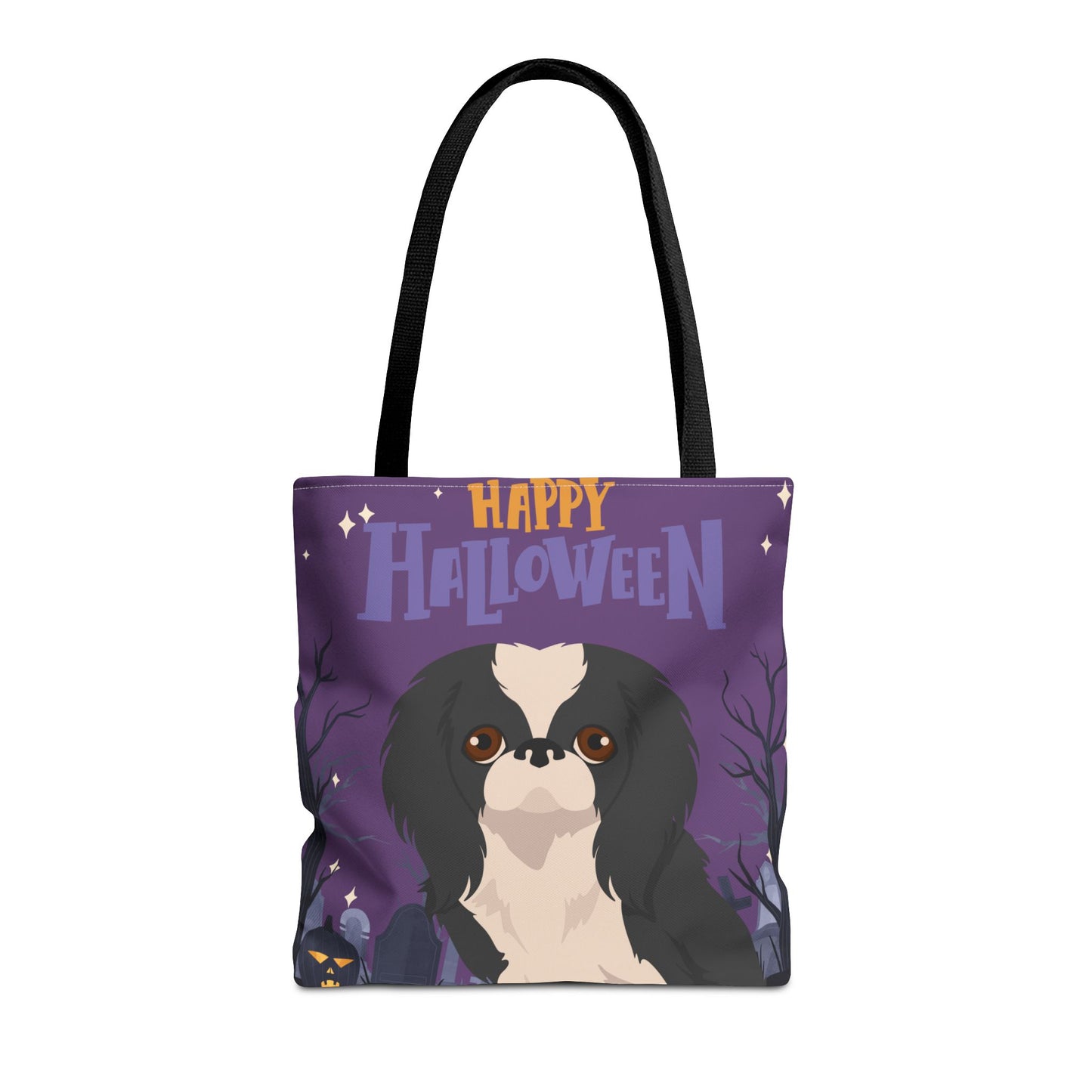 Japanese Chin Dog Happy Halloween Tote Bag 16x16