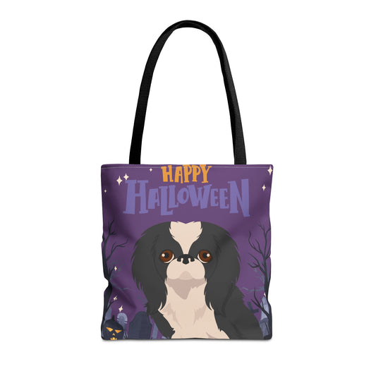 Japanese Chin Dog Happy Halloween Tote Bag 16x16