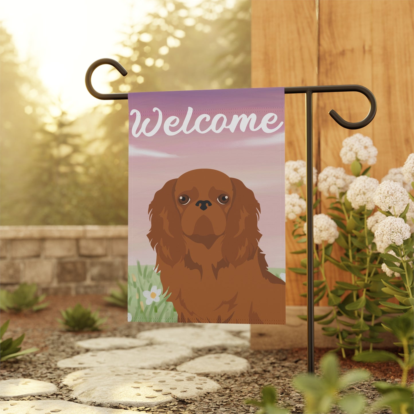 English Toy Dog Welcome Garden Flag
