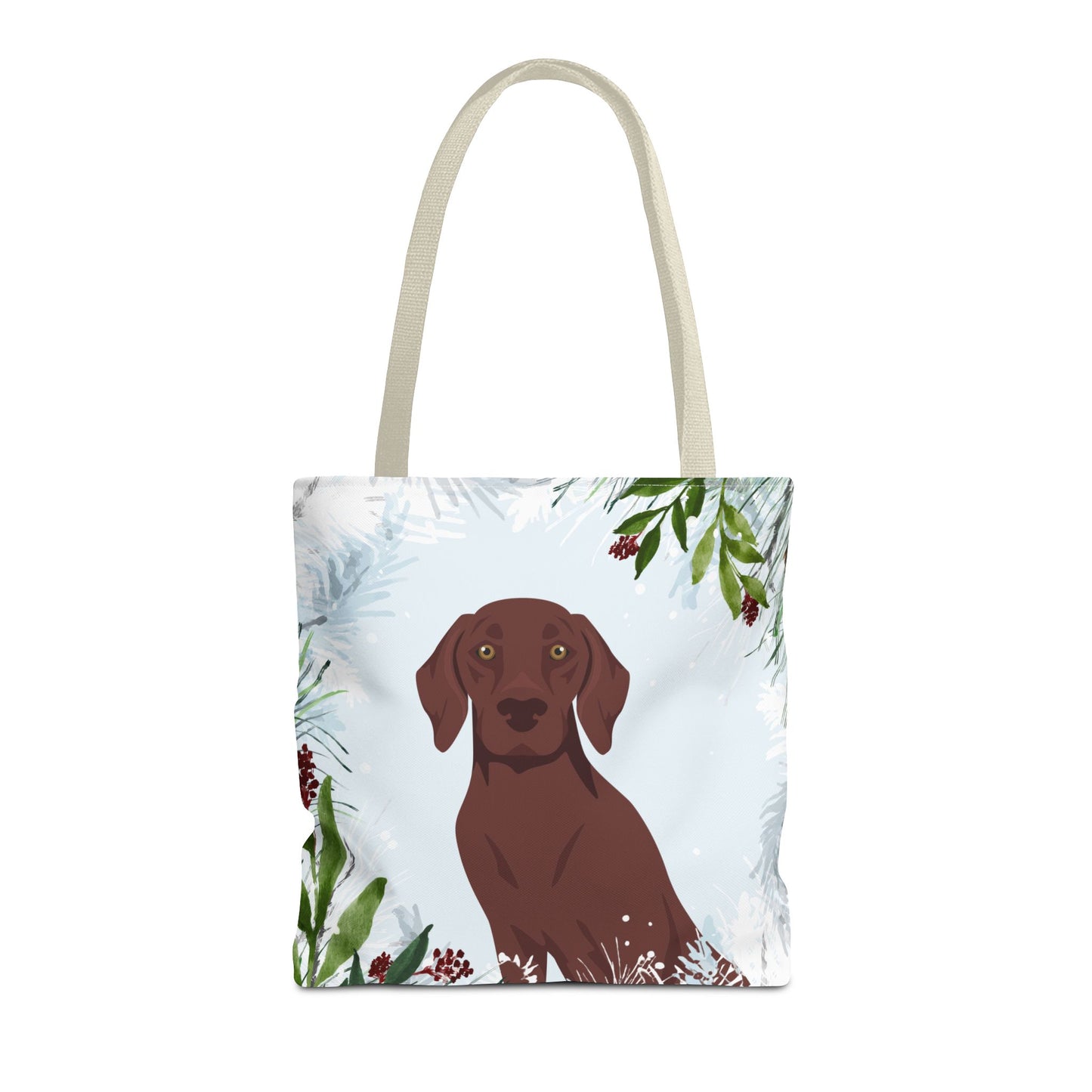 German Shorthaired Pointer Dog Christmas Holiday Tote Bag 16x16