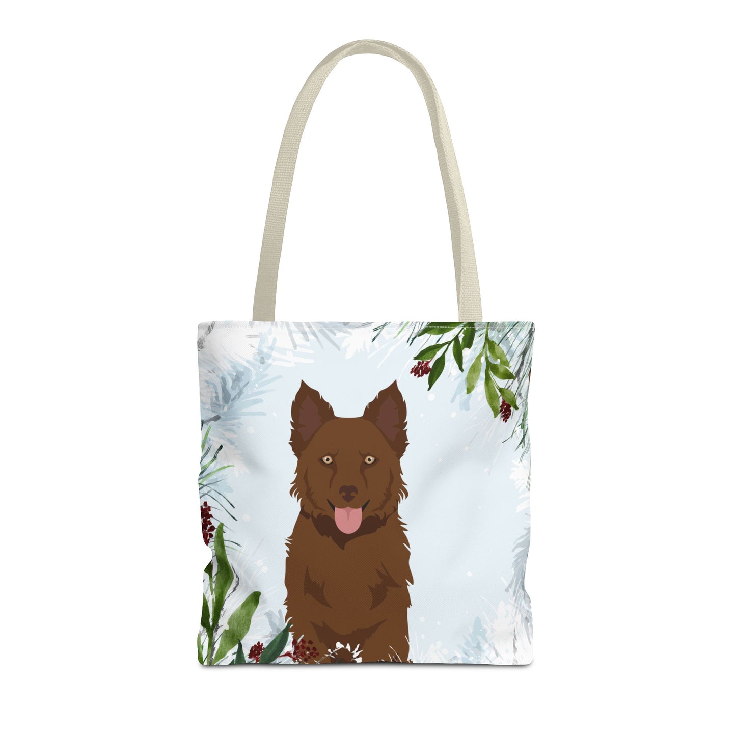 Mudi Dog Christmas Holiday Tote Bag 16x16