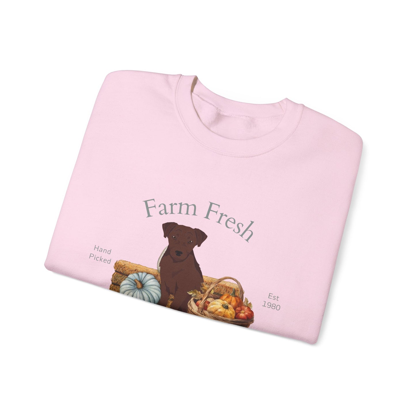 Patterdale Terrier Dog Fall Farm Fresh Unisex Heavy Blend Crewneck Sweatshirt
