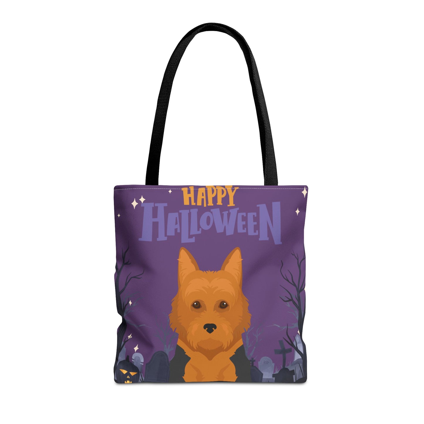 Australian Terrier Dog Happy Halloween Tote Bag 16x16