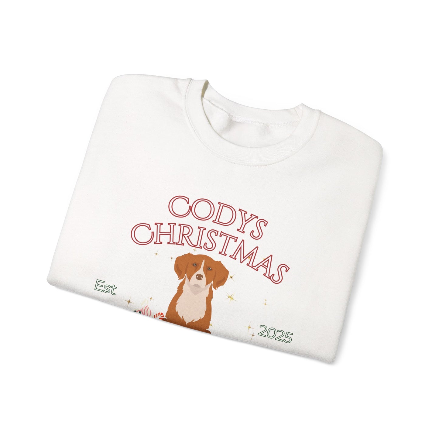 Nova Scotia Duck Tolling Retriever Dog Christmas Social Club Unisex Heavy Blend Crewneck Sweatshirt Custom Name