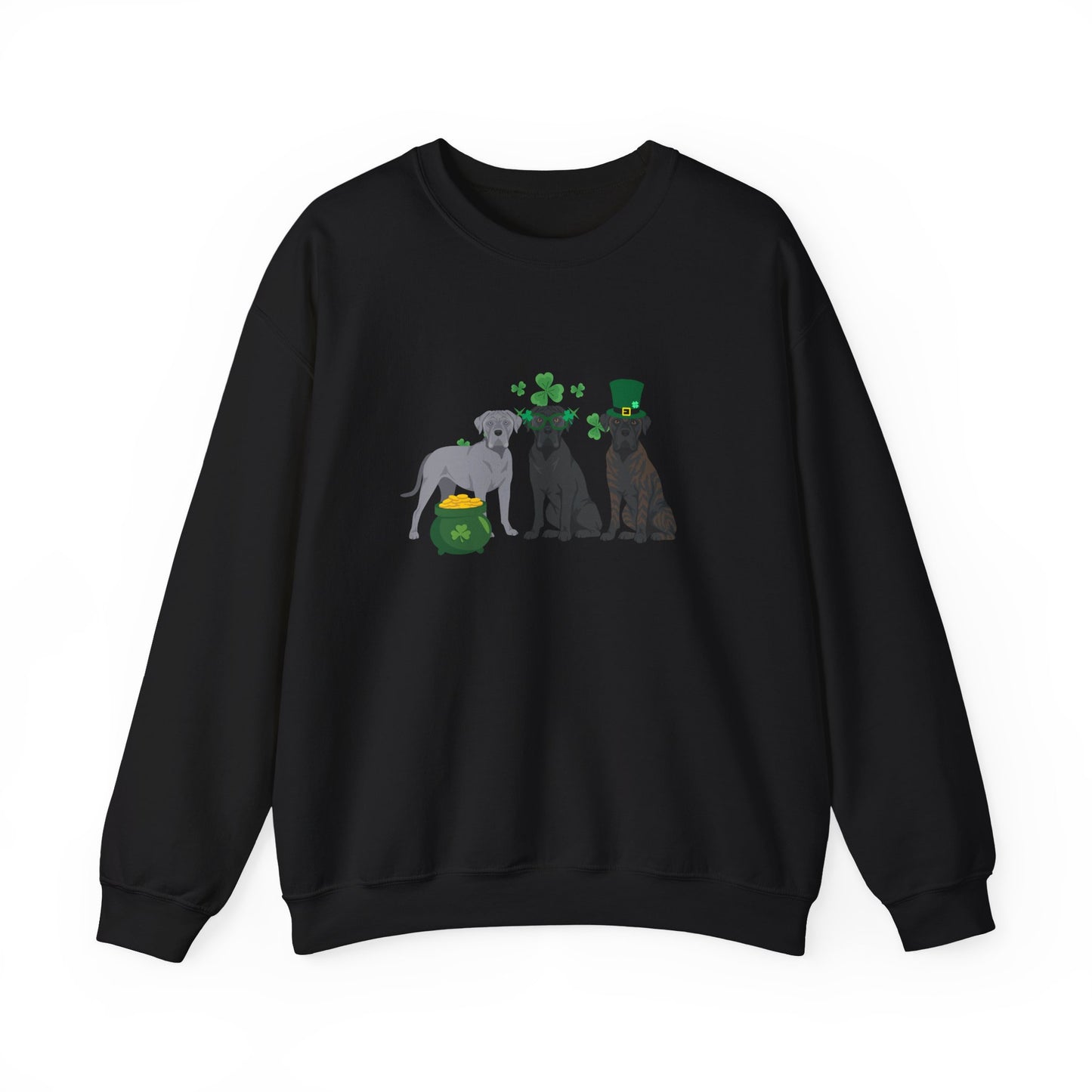 Cane Corso Dog St Patricks Day Unisex Heavy Blend Crewneck Sweatshirt, St Pattys day, Cute Dog Mom Gift