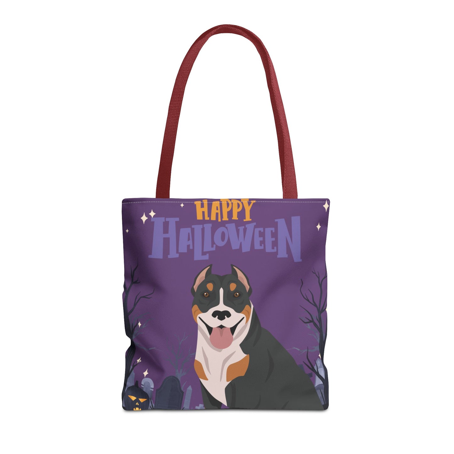 Pit Bull Dog Happy Halloween Tote Bag 16x16