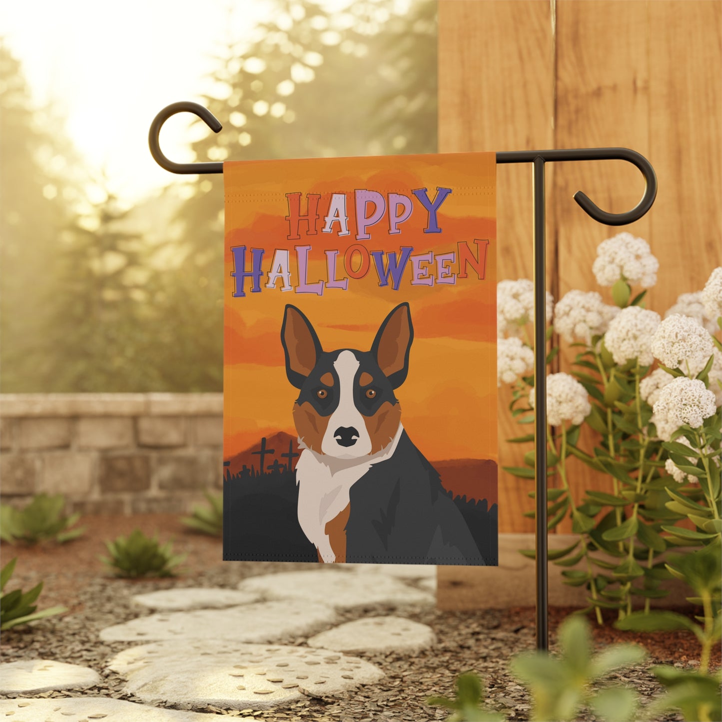 McNab Dog Halloween Garden Flag