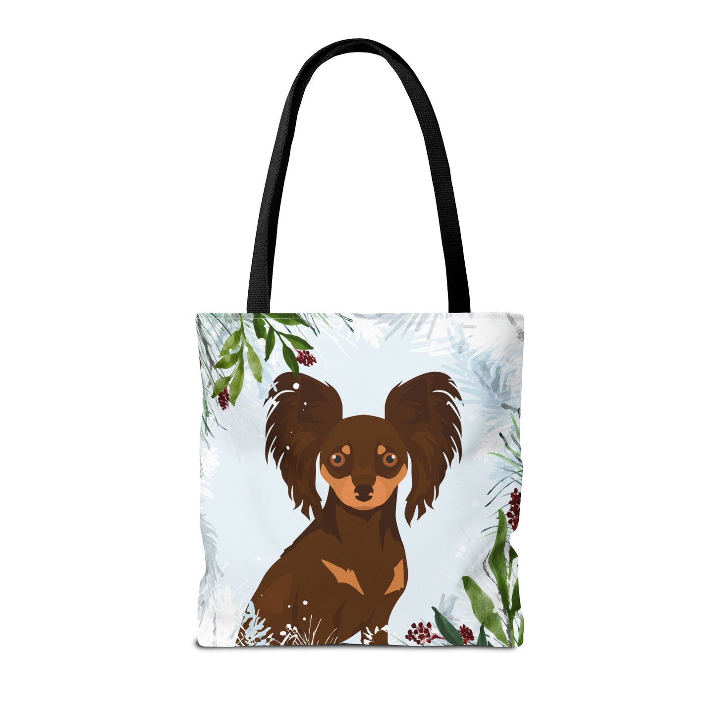 Russian Toy Terrier Dog Christmas Holiday Tote Bag 16x16