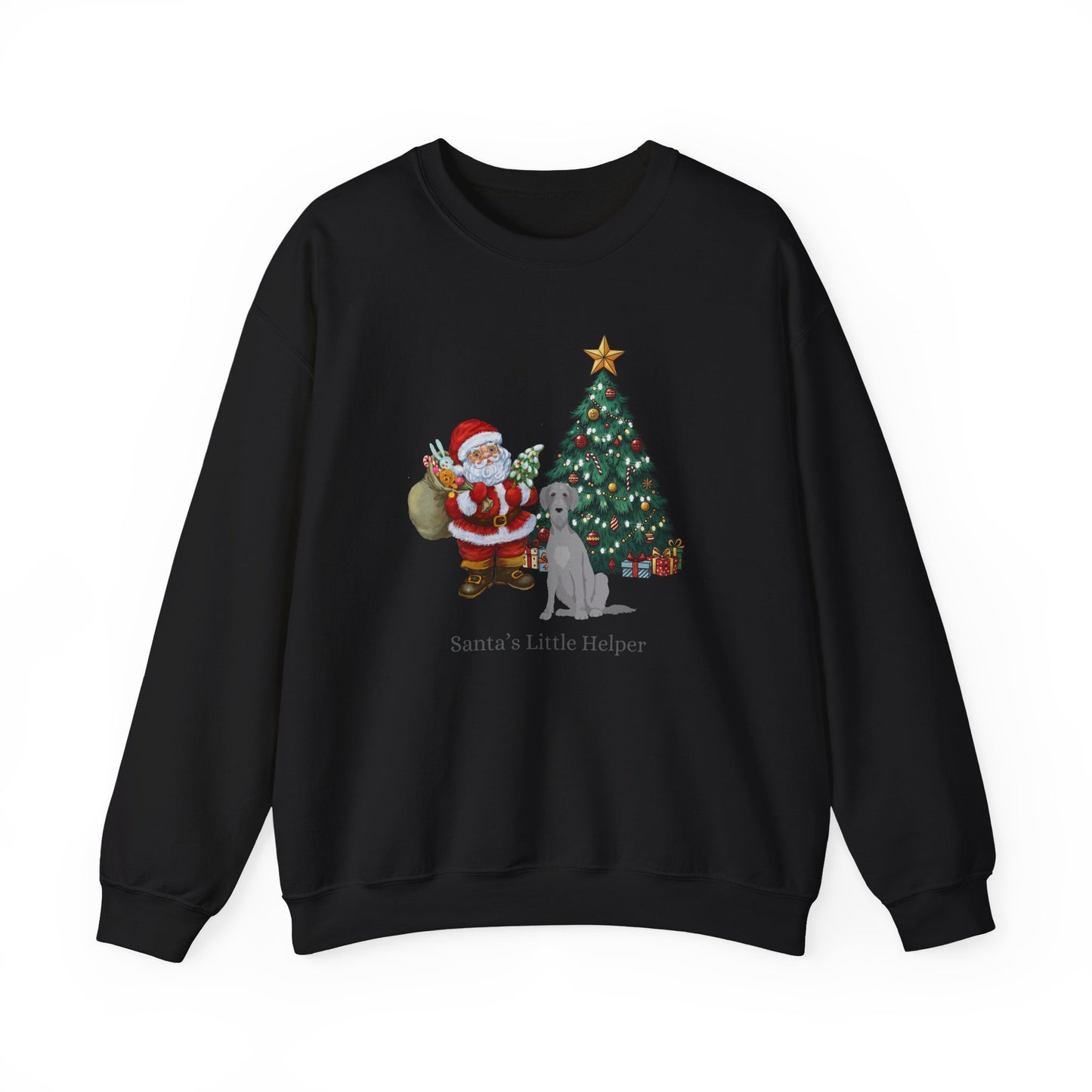 Italian Greyhound Dog Santa's Little Helper Unisex Heavy Blend Crewneck Sweatshirt